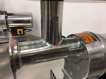 304 Stainless Steel Electric Meat Grinder with 3 Grinding Plates / Sausage Tubes